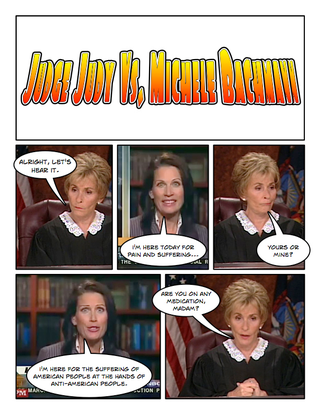 Illustration for article titled Comic Confrontations: Judge Judy Vs. Michele Bachmann